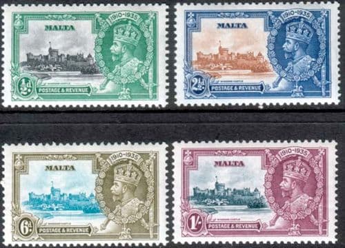 Malta 1935 King George V Silver Jubilee Set Fine Mint