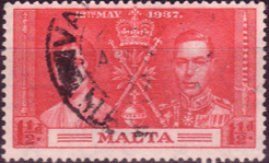 Malta 1937 King George VI Coronation SG 215 Fine Used