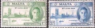 Malta 1946 King George VI Victory Set Fine Mint