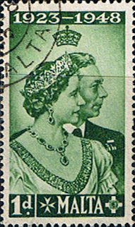 Malta 1948 King George VI Royal Silver Wedding SG 249 Fine Used