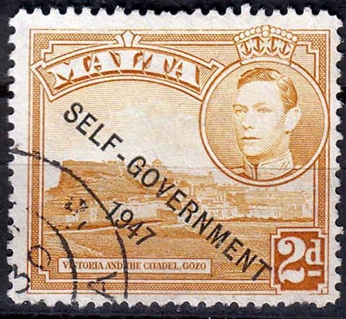 Malta 1948 King George VI Self Government SG 238b Fine Used