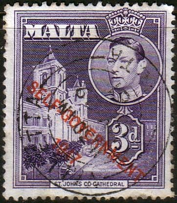 Malta 1948 King George VI Self Government SG 240a Fine Used