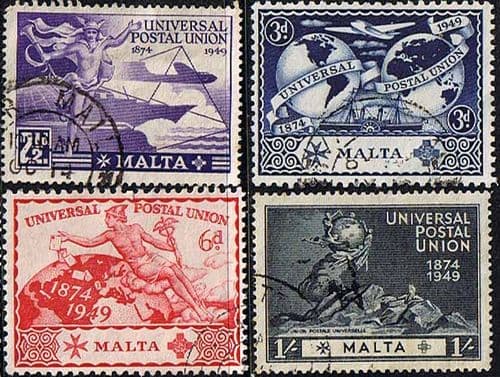 Malta 1949 Universal Postal Union Set Fine Used