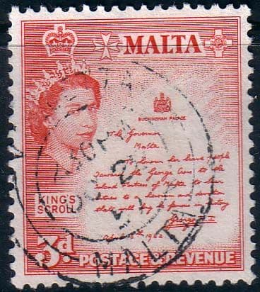 Malta 1956 SG 272 King Scroll Fine Used