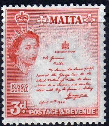 Malta 1956 SG 272 Kings Scroll Fine Mint