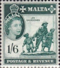 Malta 1956 SG 277 Les Gavroches Statue Fine Mint
