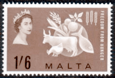 Malta 1963 Freedom From Hunger Fine Mint
