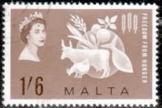 Malta 1963 Freedom From Hunger Fine Used