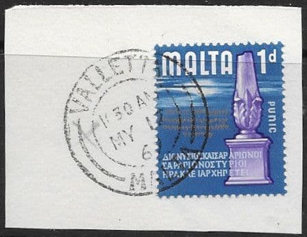 Malta 1965 SG 331 Punic Era Tied Post Mark VALLETTA Fine Used