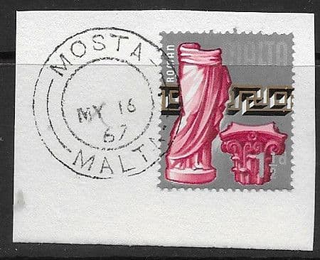 Malta 1965 SG 332 Roman Era Tied to MOSTA Post Mark Fine Used