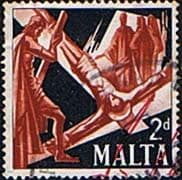 Malta 1967 Martyrdom of Saints Peter and Paul SG 382 Fine Used