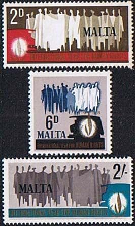 Malta 1968 Human Rights Set Fine Mint