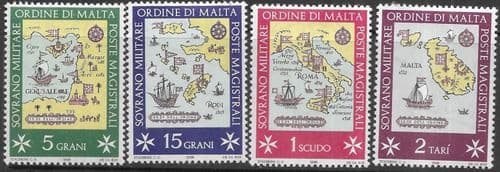 Malta 1968 Sovereign Military Order Maps Set Fine Mint
