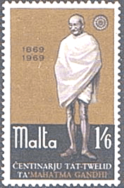 Malta 1969 Mahatma Gandhi Fine Mint