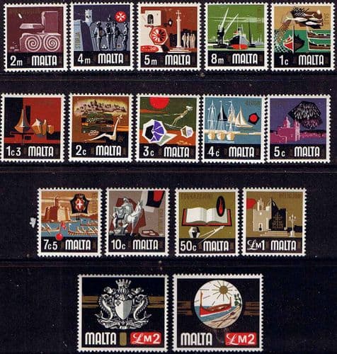 Malta 1973 Industry Set Fine Mint