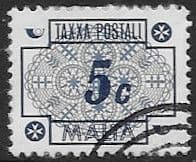 Malta 1973 Post Due SG D48 Fine Used