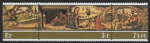 Malta 1975 Christmas Set in Strip Fine Mint