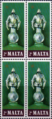 Malta 1977 Suits of Armour SG 572 Fine Mint Block of 4