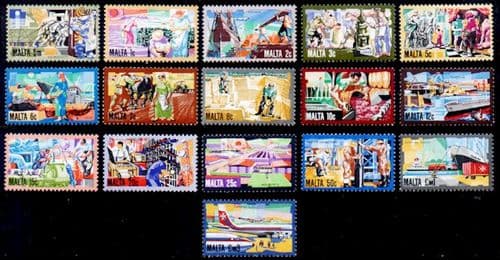 Malta 1981 History of Maltese Industry Complete Set Fine Mint