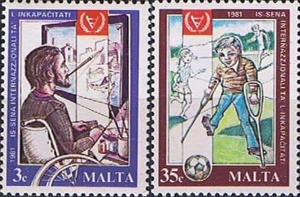 Malta 1981 Year for Disabled Persons Set Fine Mint
