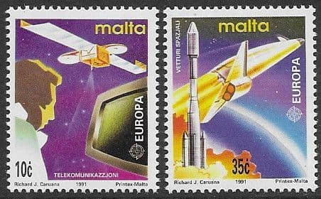 Malta 1991 Europa Europe in Space Set Fine Mint