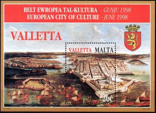 Malta 1998 Treasures of Malta Costumes and Paintings Miniature Sheet Fine Mint