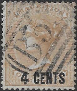 Mauritius 1878 Queen Victoria Surcharged SG 84 Fine Used