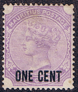Mauritius 1893 Queen Victoria SG 123 Overprint Fine Mint