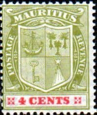 Mauritius 1910 Coat of Arms SG 184 Fine Mint