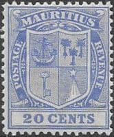 Mauritius 1921 Coat of Arms SG 221 Fine Mint