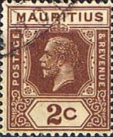 Mauritius 1921 King George V SG 224 Fine Used