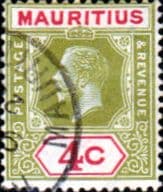 Mauritius 1921 King George V SG 226 Fine Used