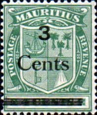 Mauritius 1925 Coat of Arms Overprint SG 242 Fine Mint
