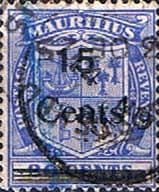 Mauritius 1925 Coat of Arms Overprint SG 244 Fine Used