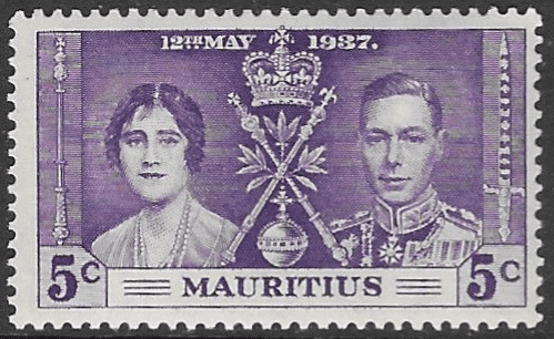 Mauritius 1937 King George VI Coronation SG 249 Fine Mint