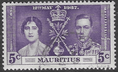 Mauritius 1937 King George VI Coronation SG 249 Fine Used