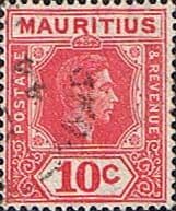 Mauritius 1938 King George VI SG 256c Fine Used