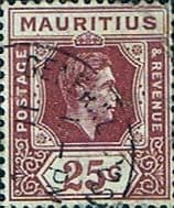 Mauritius 1938 King George VI SG 259b Fine Used
