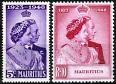 Mauritius 1948 King George VI Royal Silver Wedding Set Fine Mint