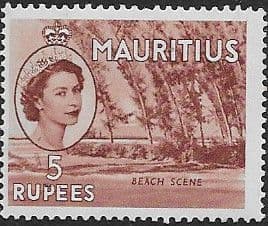 Mauritius 1953 SG 305 Beach Scene Fine Mint