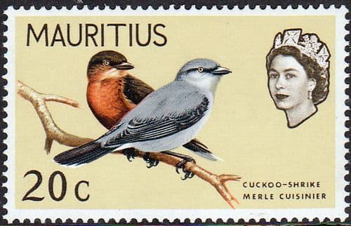 Mauritius 1965 SG 323 Mauritian Grey Bird Fine Mint