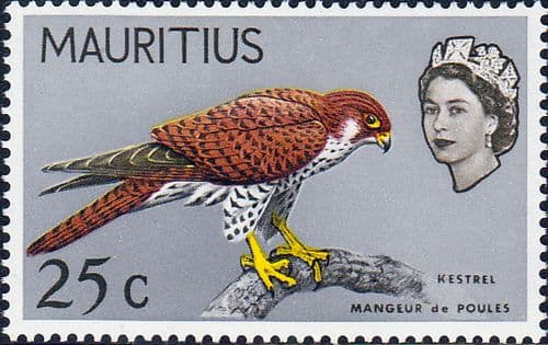 Mauritius 1965 SG 324 Mauritian Kesterel Bird Fine Mint