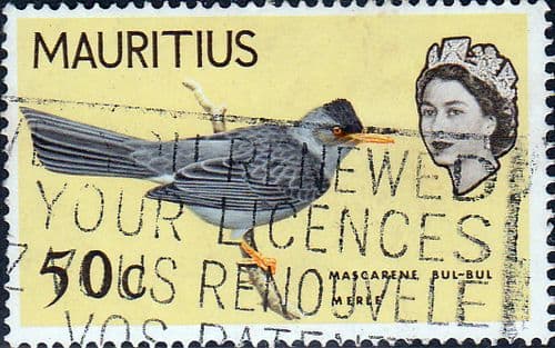 Mauritius 1965 SG 326 Reunion Bulbul Bird Fine Used