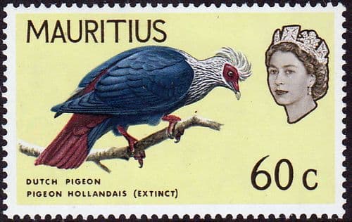 Mauritius 1965 SG 327 Blue Pigeon Bird Fine Mint