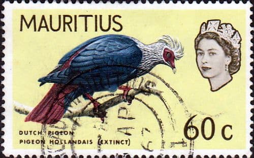 Mauritius 1965 SG 327 Blue Pigeon Bird Fine Used
