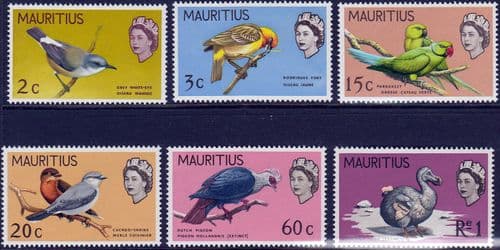 Mauritius 1968 Birds Colour Change Set Fine Mint