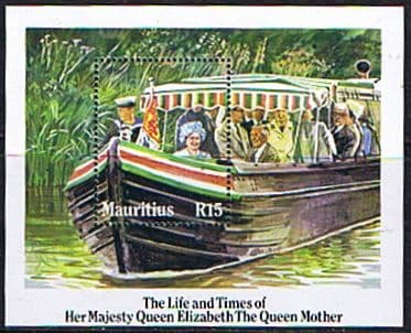Mauritius 1985 Queen Mother Life and Times Miniature Sheet Fine Mint