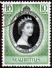 Mauritius Queen Elizabeth II 1953 Coronation Fine Used