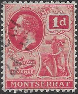 Montserrat 1916 King George V SG 50a Fine Used