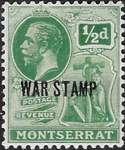 Montserrat 1918 King George V War Tax SG 61 Fine Mint